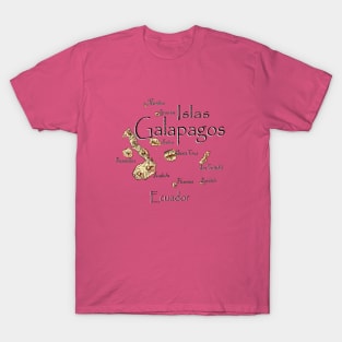 Galapagos Islands Map T-Shirt